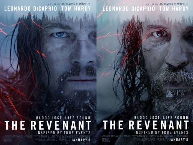 leonardo dicaprio dan tom hardy tampil garang di poster film the revenant